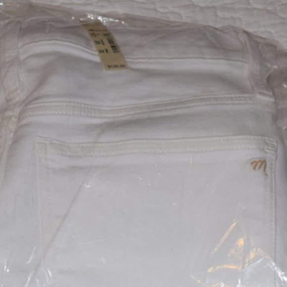 Madewell White High-Waist Skinny Crop Jeans - 27 - Picture 4 of 7
